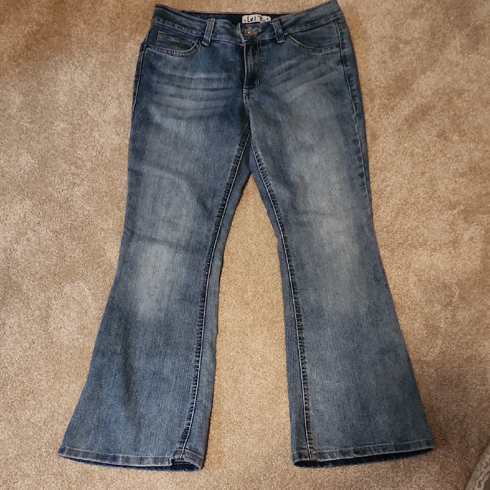 LEI Blue Flare Wide Leg Jeans Vintage Style